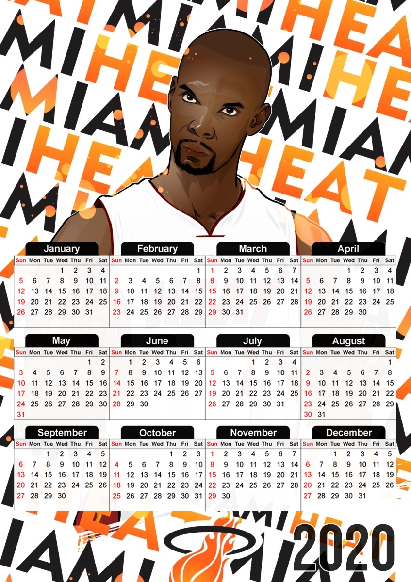 Basketball Stars: Chris Bosh - Miami Heat für A3 Fotokalender 30x43cm