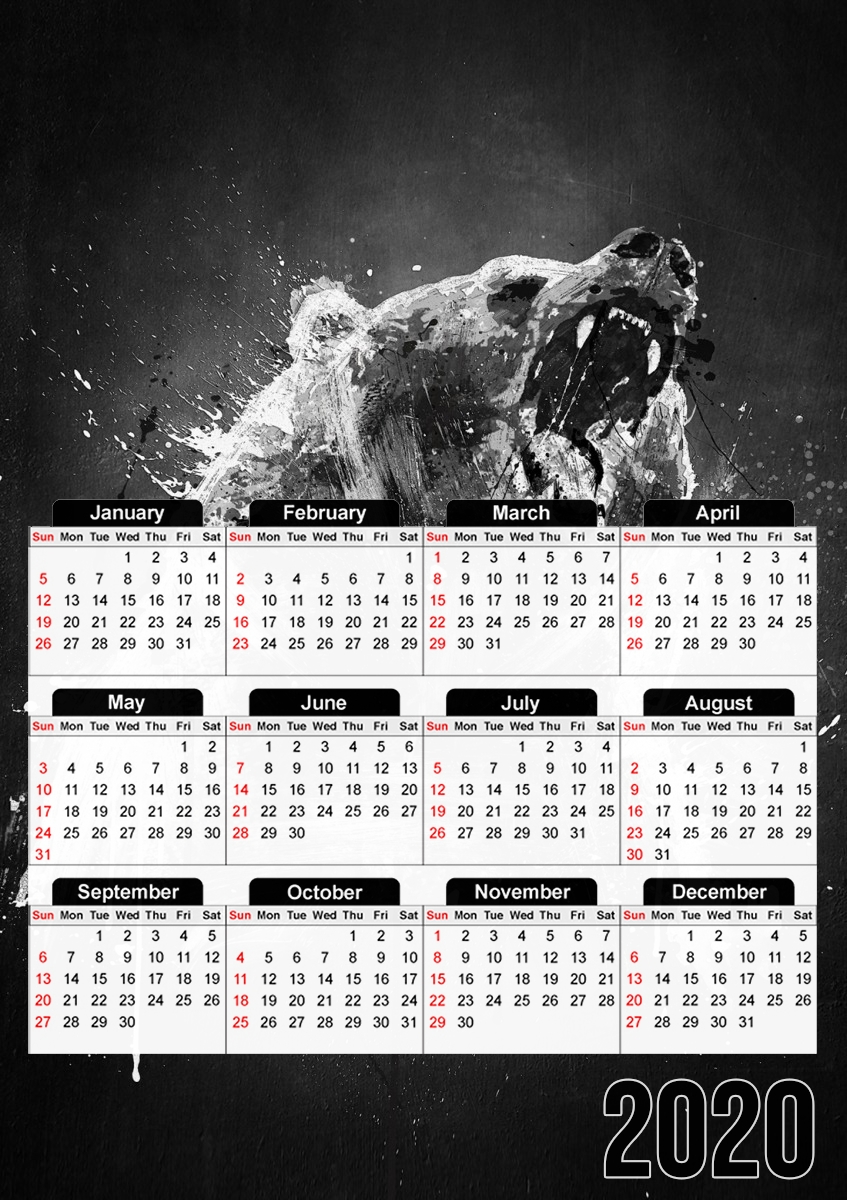Bear für A3 Fotokalender 30x43cm
