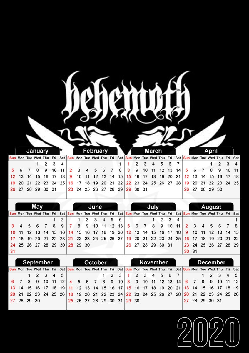 Behemoth für A3 Fotokalender 30x43cm