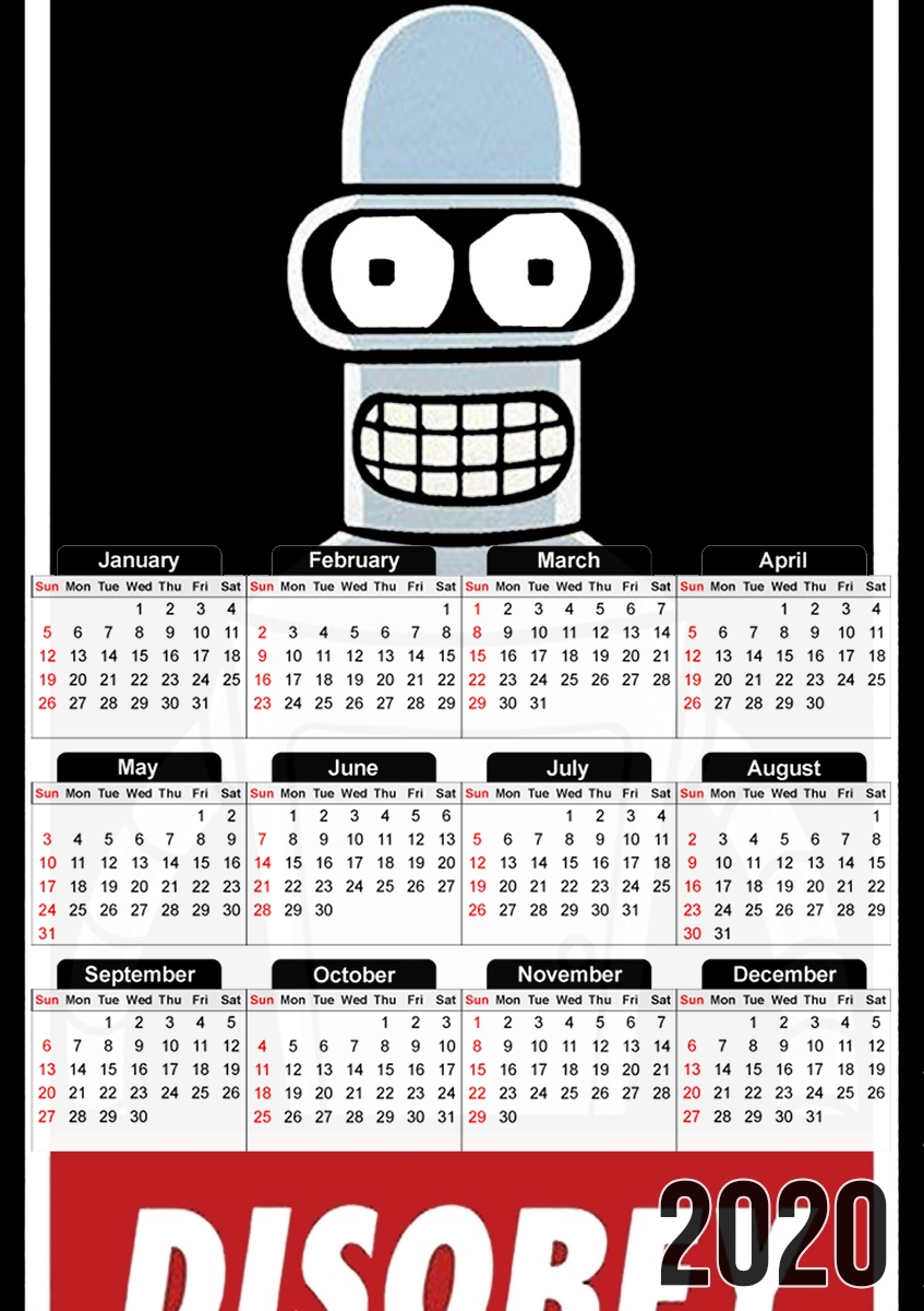 Bender Disobey für A3 Fotokalender 30x43cm