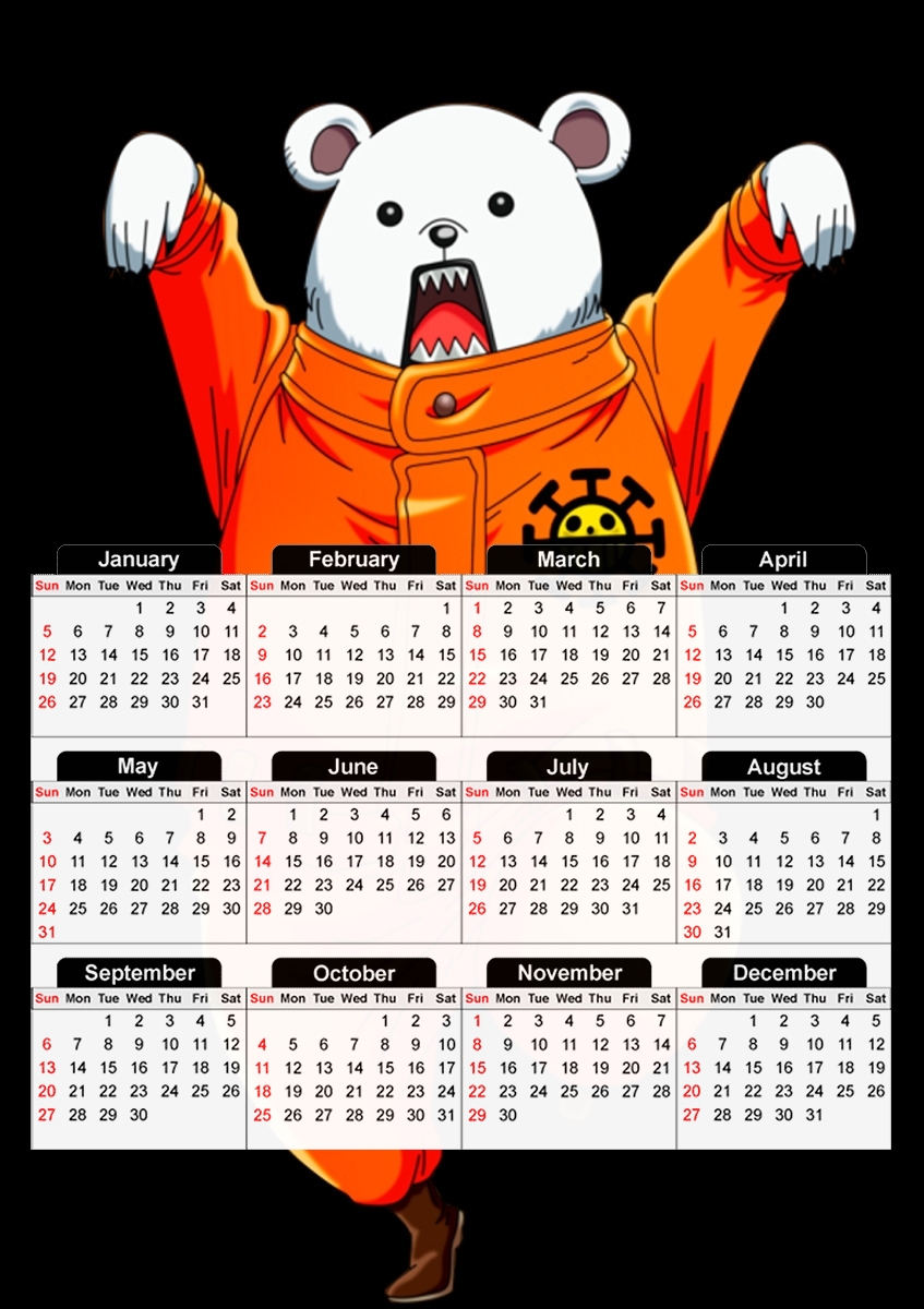 Bepo Pirats One Piece für A3 Fotokalender 30x43cm