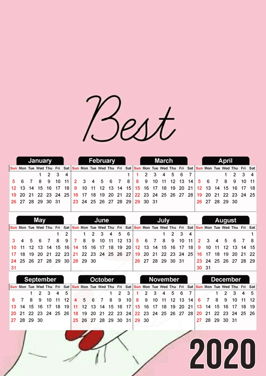 BFF Best Friends Pink für A3 Fotokalender 30x43cm