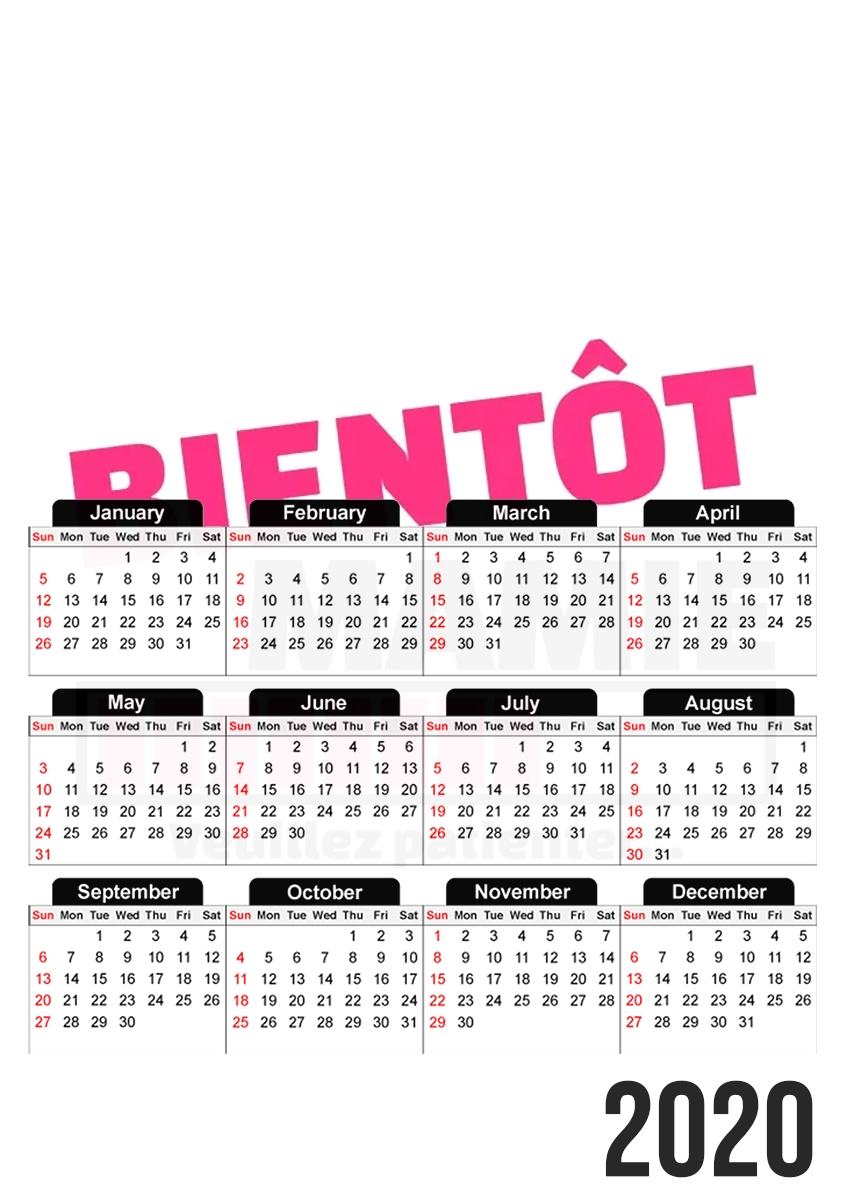 Bientot Mamie Cadeau annonce naissance für A3 Fotokalender 30x43cm