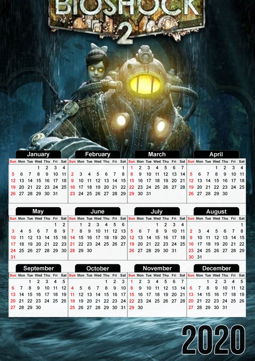 Big Daddy x Rosie Bioshock Art für A3 Fotokalender 30x43cm