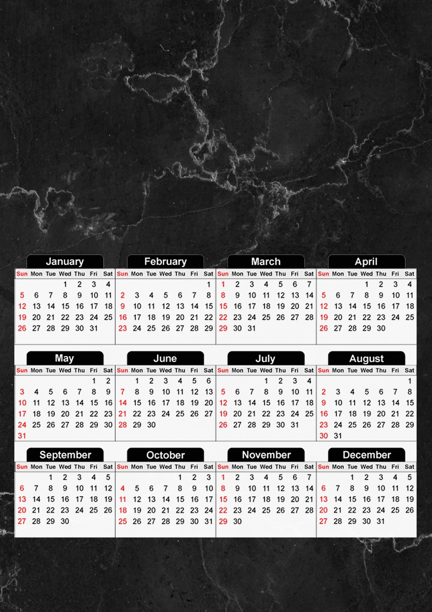 Black Marble für A3 Fotokalender 30x43cm