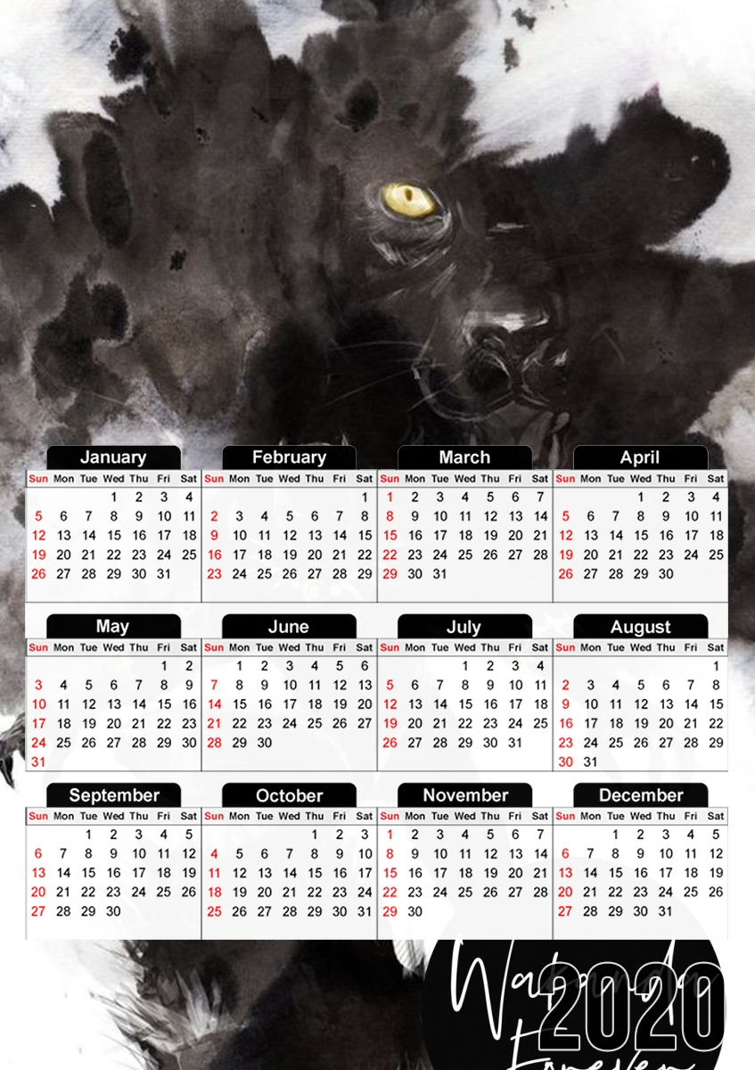 Black Panther Abstract Art Wakanda Forever für A3 Fotokalender 30x43cm