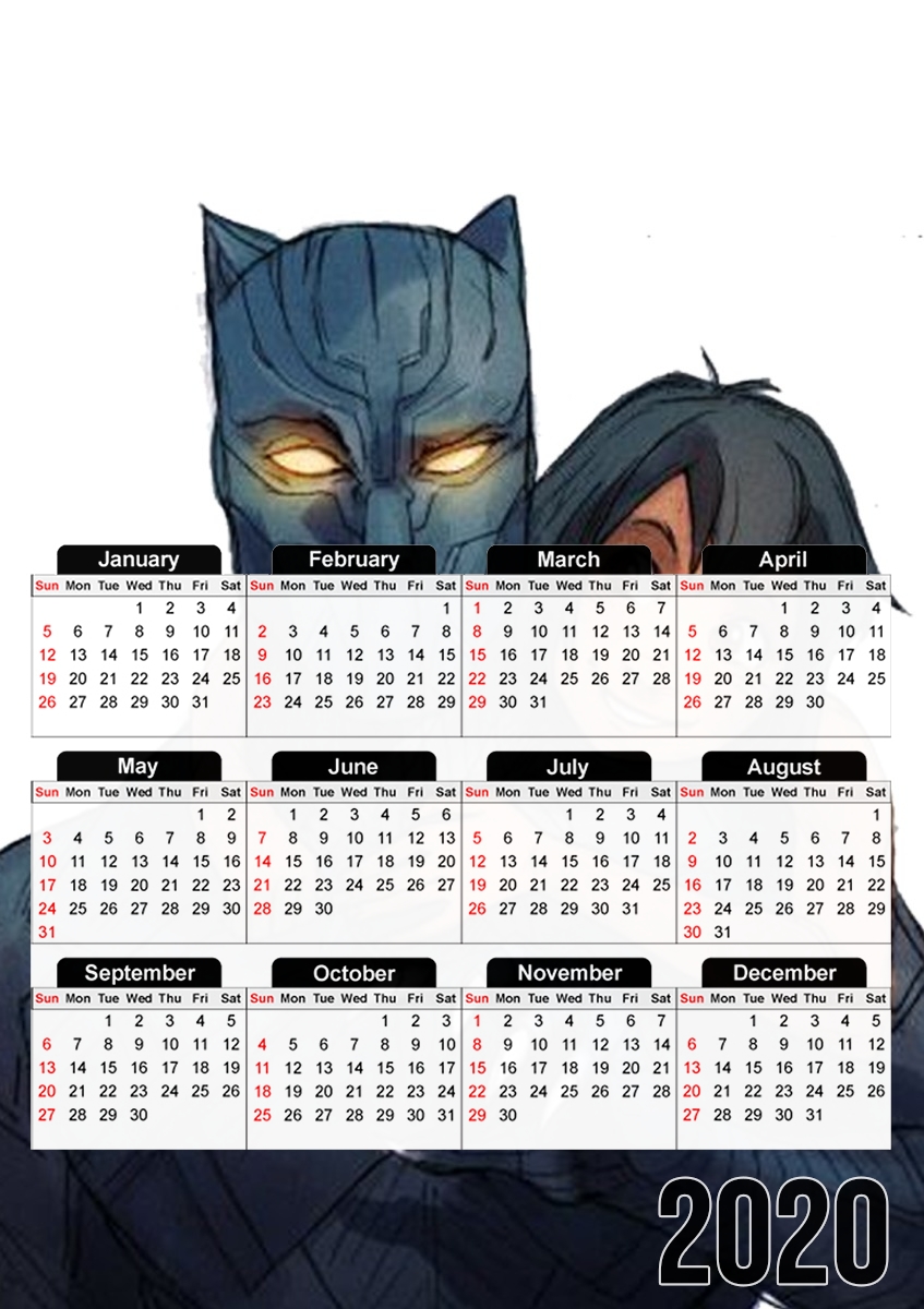 Black Panther x Mowgli für A3 Fotokalender 30x43cm