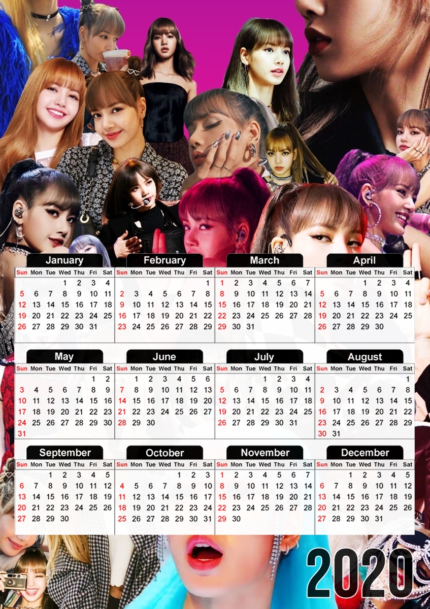 Blackpink Lisa Collage für A3 Fotokalender 30x43cm