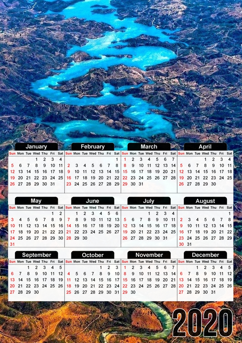 Blue dragon river portugal für A3 Fotokalender 30x43cm