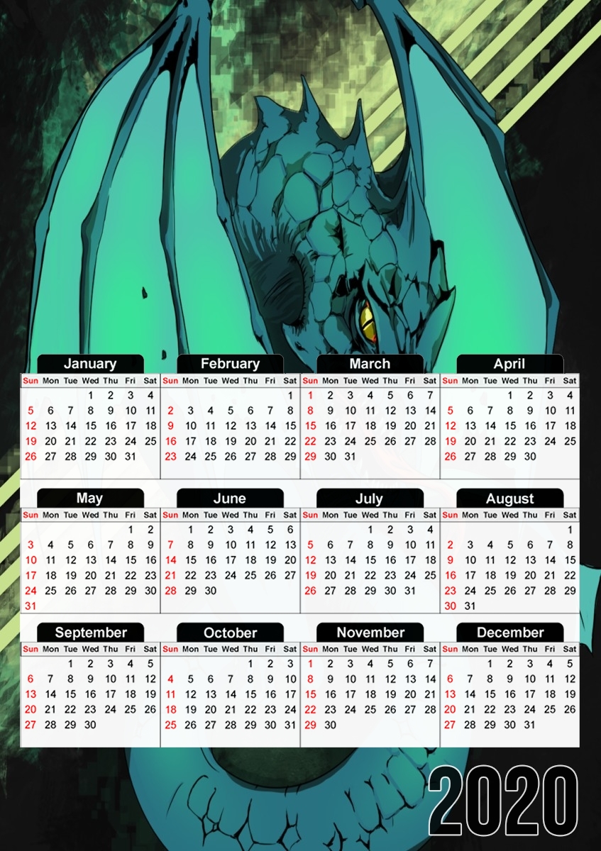 Blue dragon für A3 Fotokalender 30x43cm