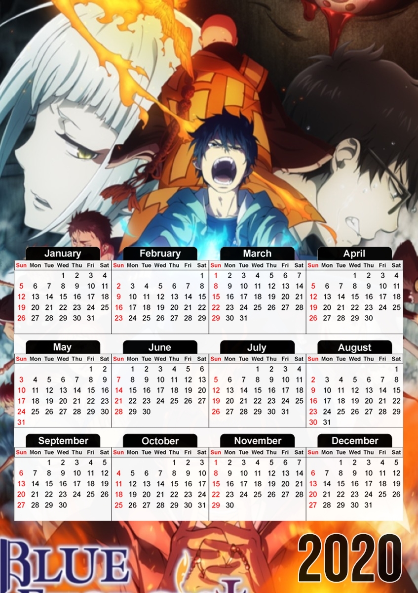 Blue Exorcist für A3 Fotokalender 30x43cm