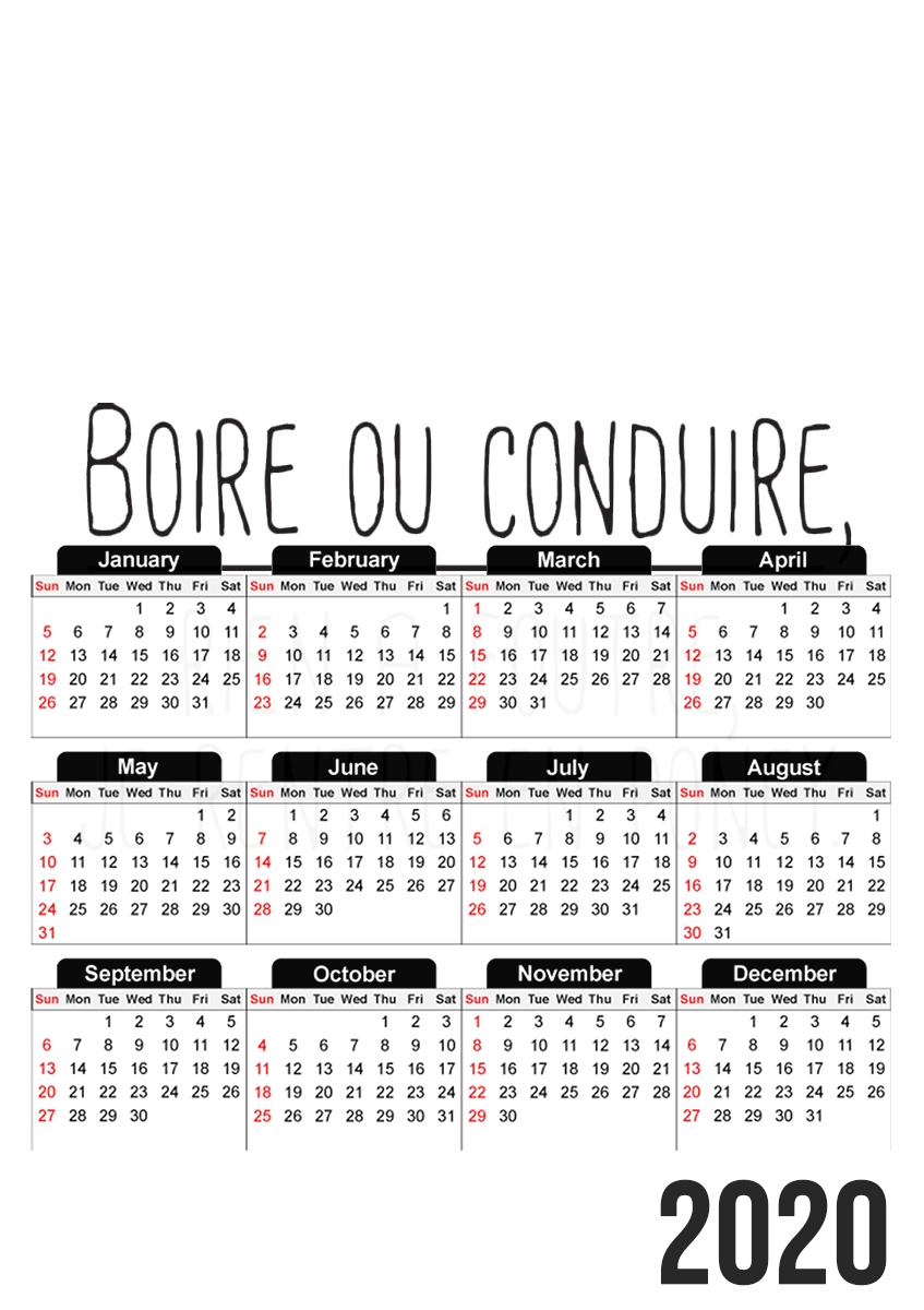 Boire ou conduire Je men fous je rentre en Poney Elegance für A3 Fotokalender 30x43cm