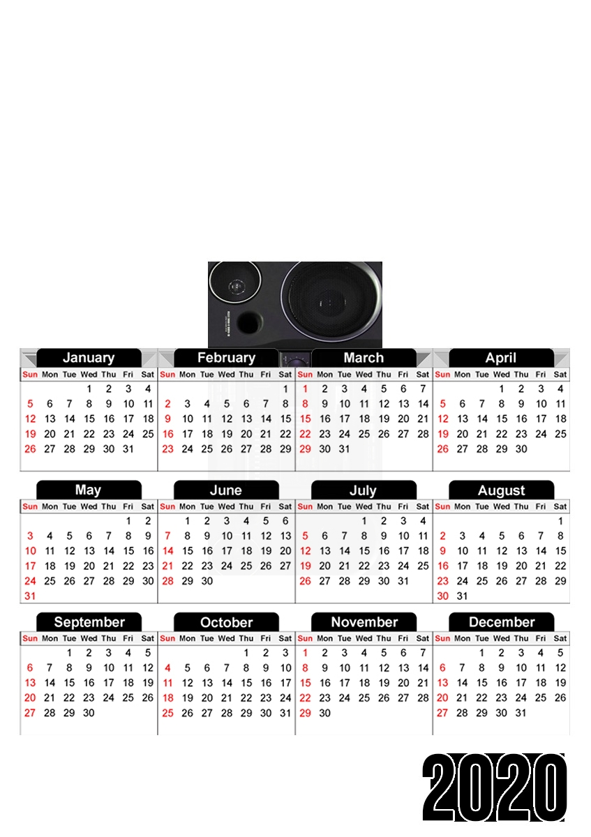 Boombox für A3 Fotokalender 30x43cm