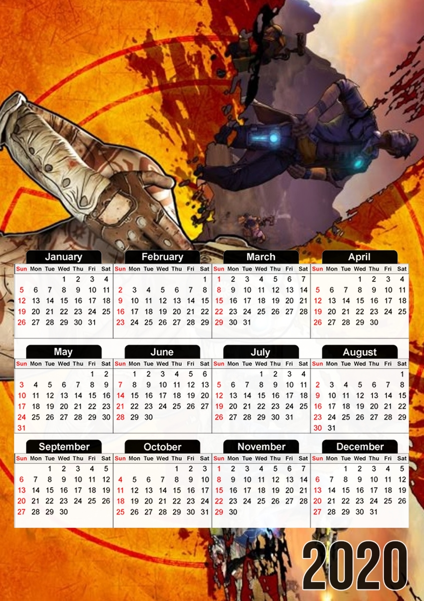 Borderlands Fan Art für A3 Fotokalender 30x43cm