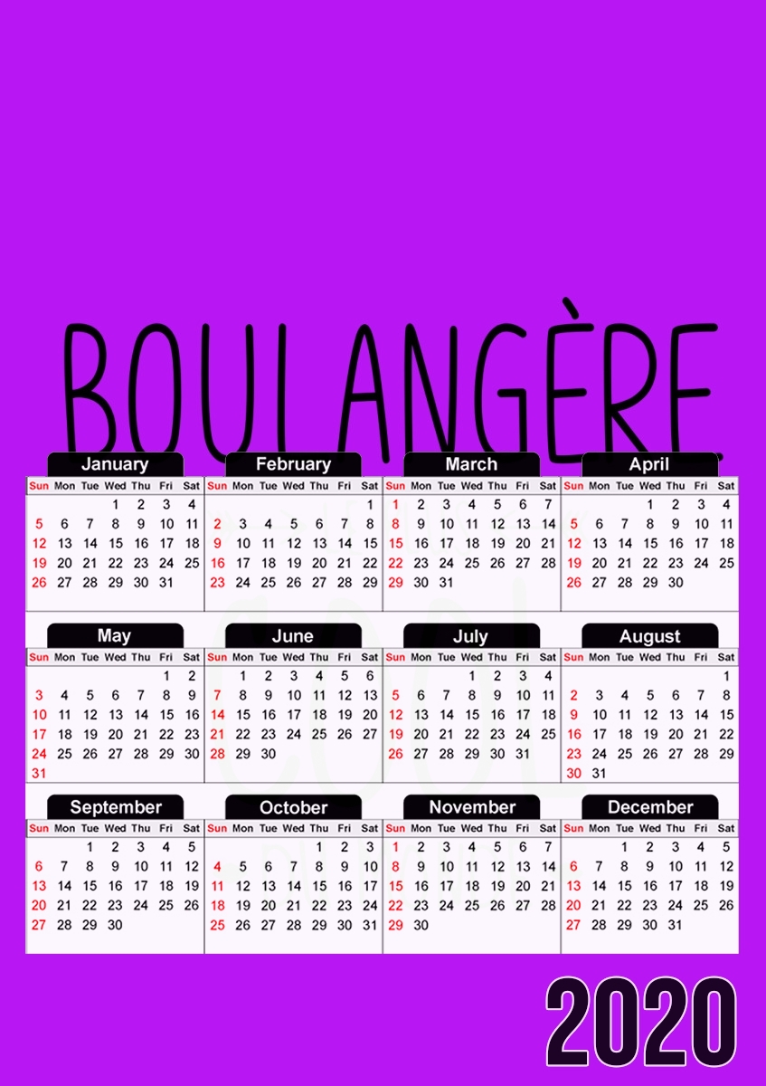 Boulangere cool für A3 Fotokalender 30x43cm