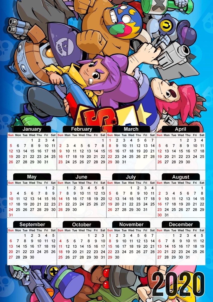 Brawl stars für A3 Fotokalender 30x43cm