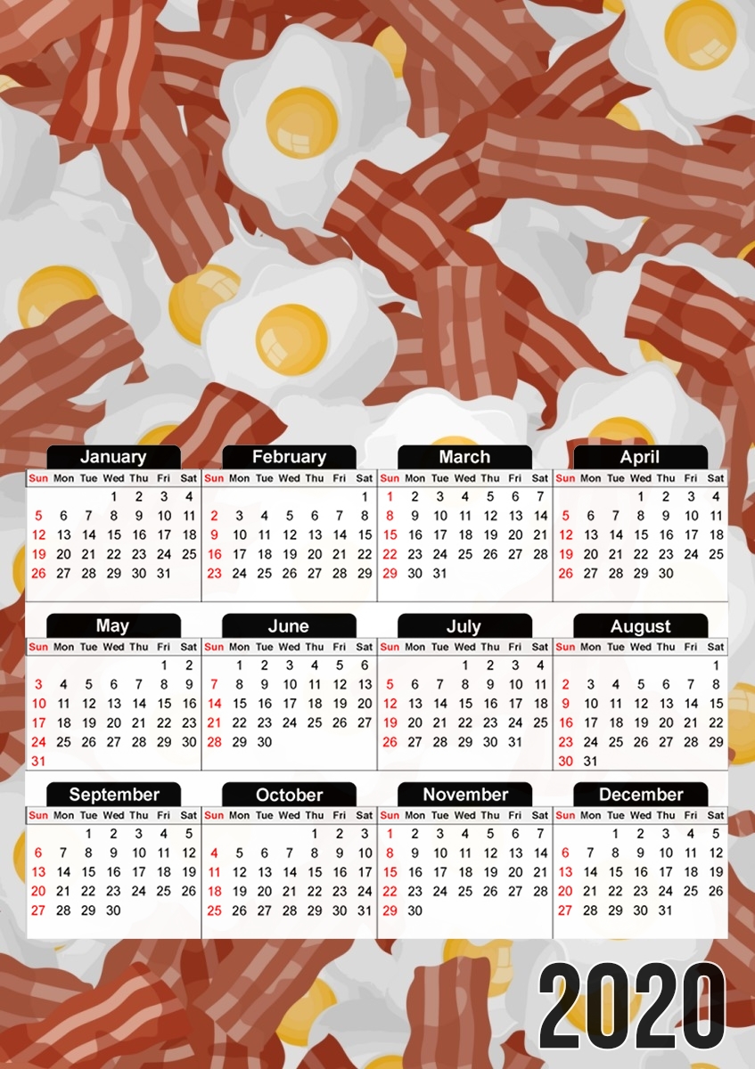 Breakfast Eggs and Bacon für A3 Fotokalender 30x43cm