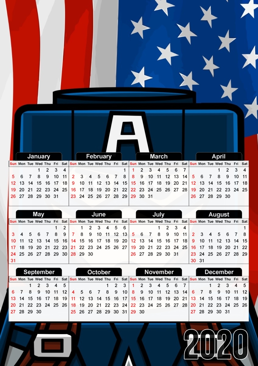 Bricks Captain America für A3 Fotokalender 30x43cm