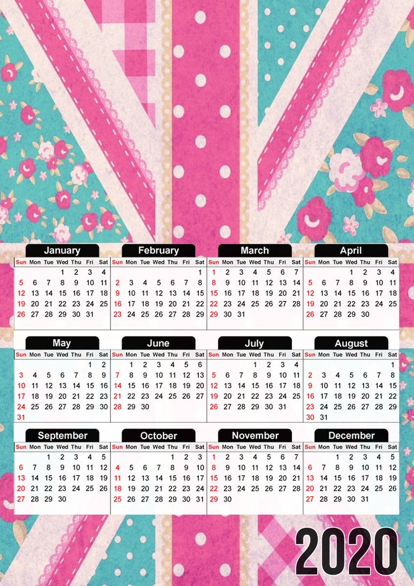 British Girls Flag für A3 Fotokalender 30x43cm