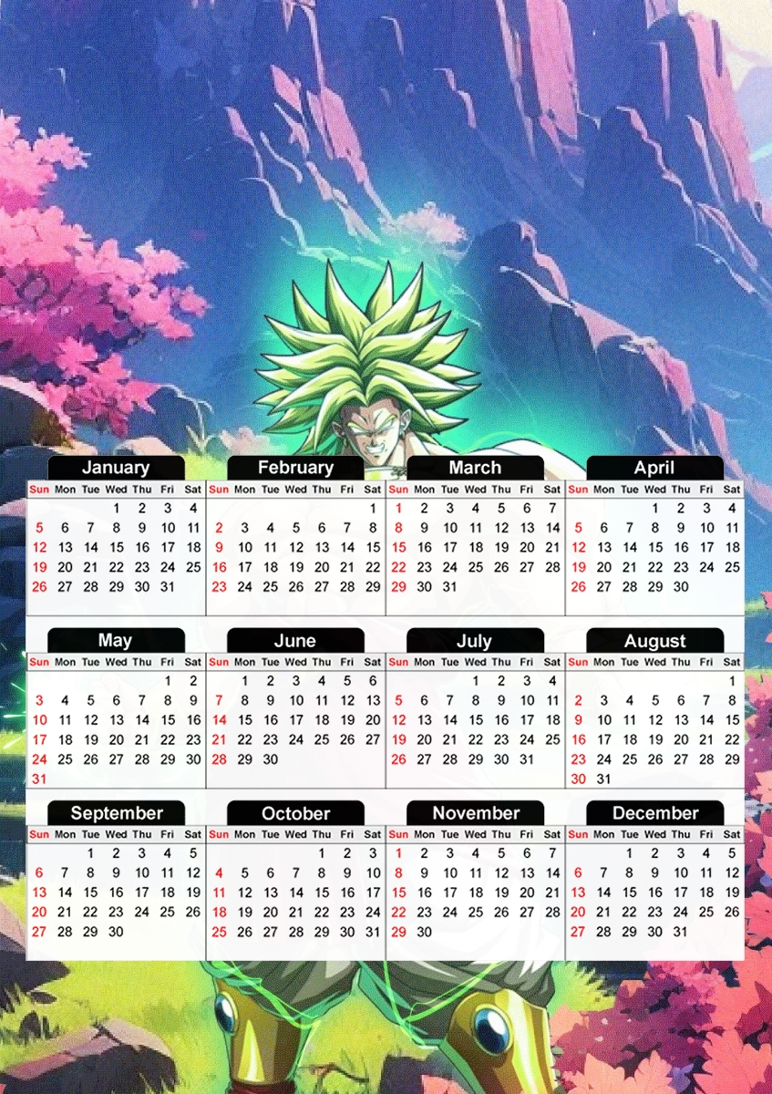 Broly Legendary für A3 Fotokalender 30x43cm