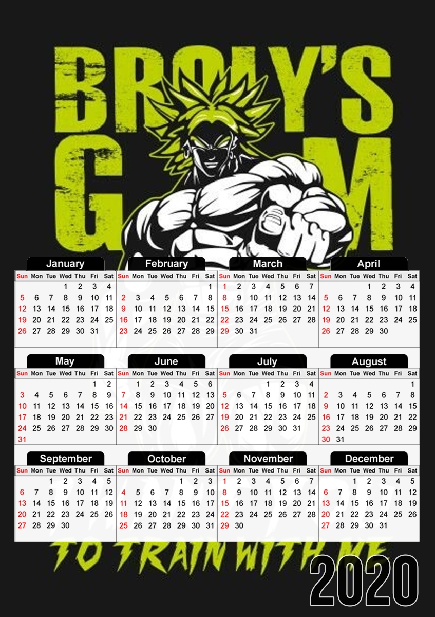 Broly Training Gym für A3 Fotokalender 30x43cm