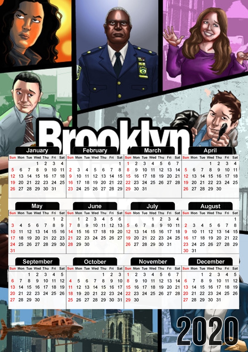 Brooklyn Nine nine Gta Mashup für A3 Fotokalender 30x43cm