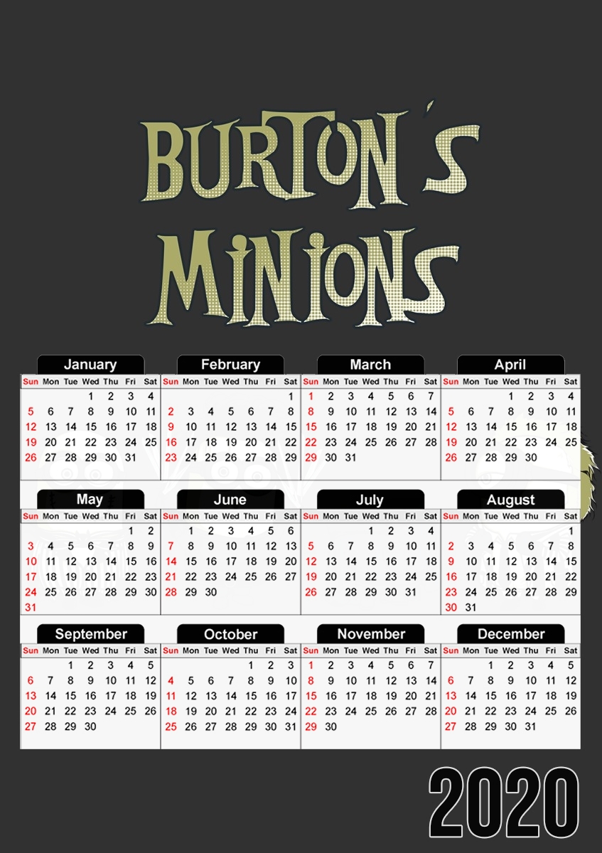 Burton's Minions für A3 Fotokalender 30x43cm