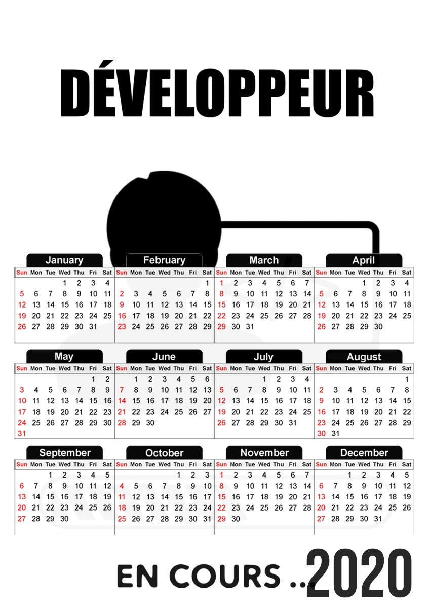 Cadeau etudiant developpeur informaticien für A3 Fotokalender 30x43cm