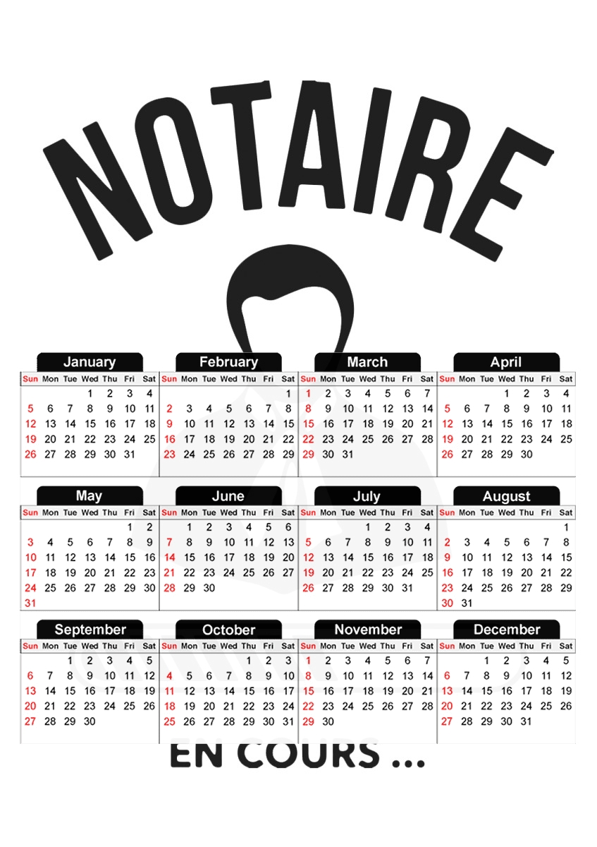 Cadeau etudiant droit notaire für A3 Fotokalender 30x43cm