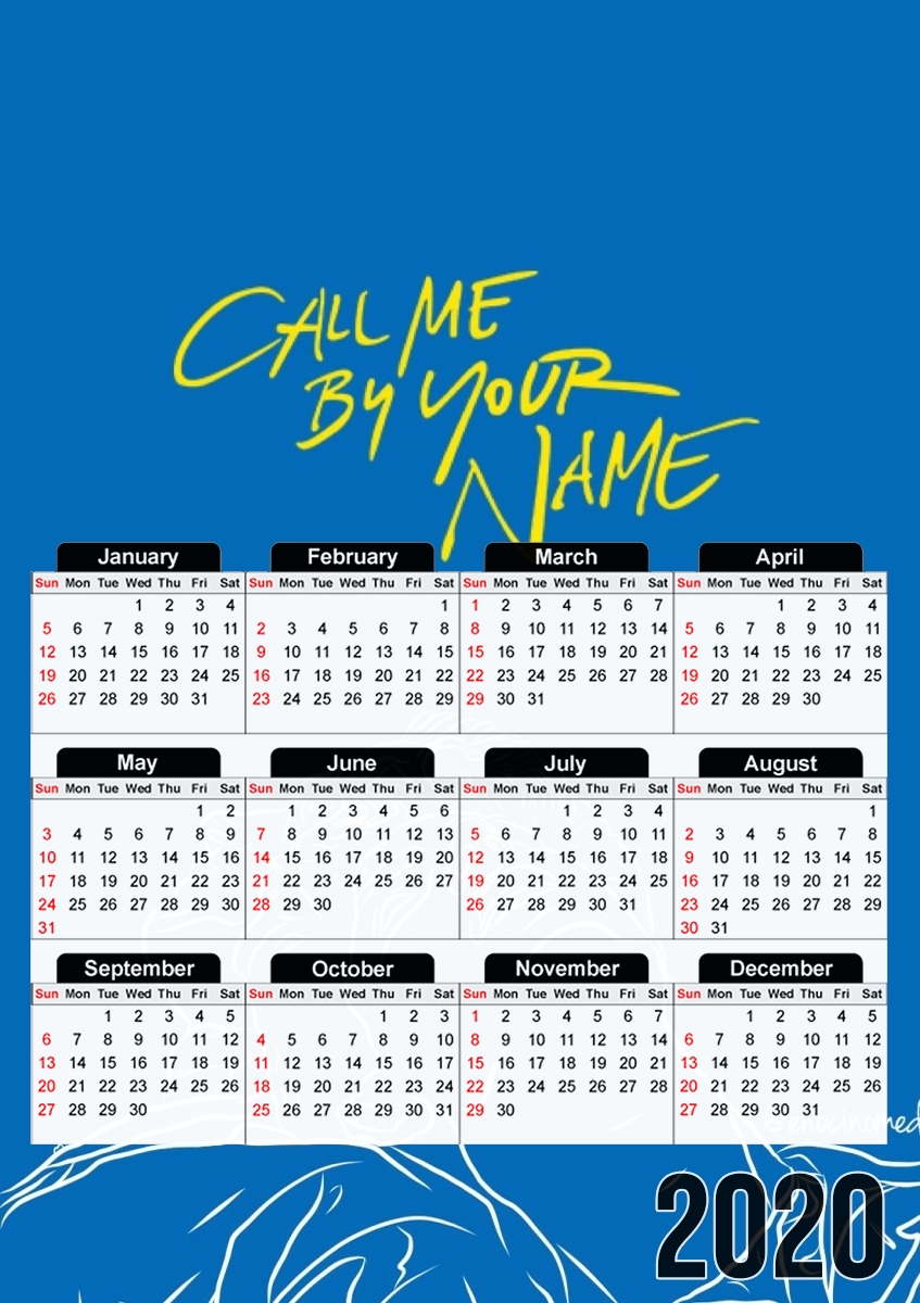 Call me by your name für A3 Fotokalender 30x43cm