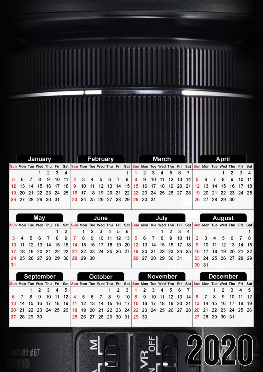 Camera Lens für A3 Fotokalender 30x43cm