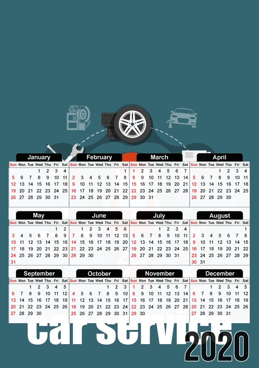 Car Service Logo für A3 Fotokalender 30x43cm