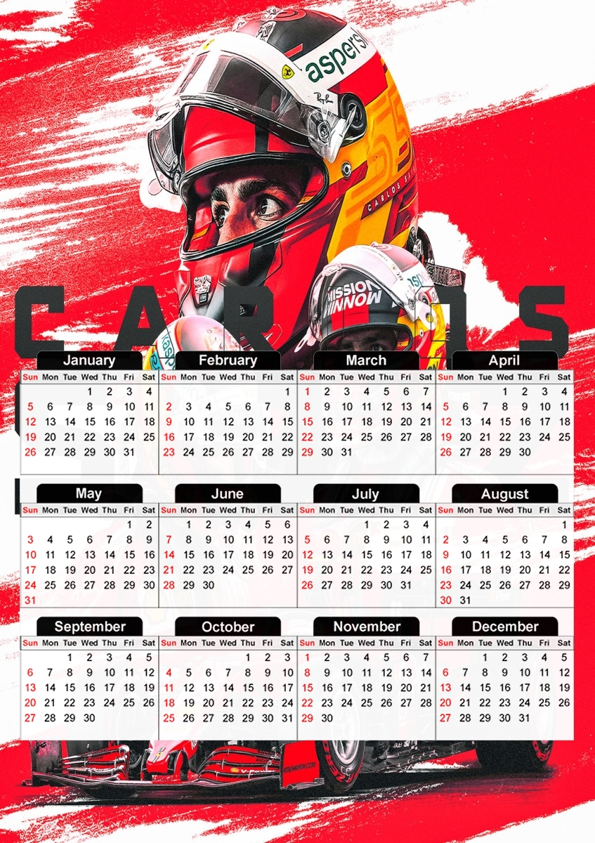 Carlos Sainz JR für A3 Fotokalender 30x43cm