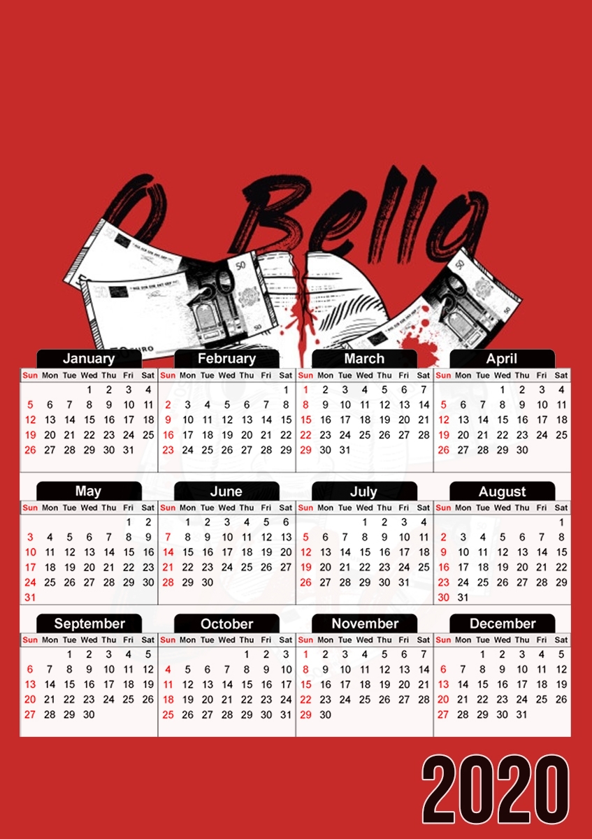 Casa De Papel Bella Ciao Art für A3 Fotokalender 30x43cm