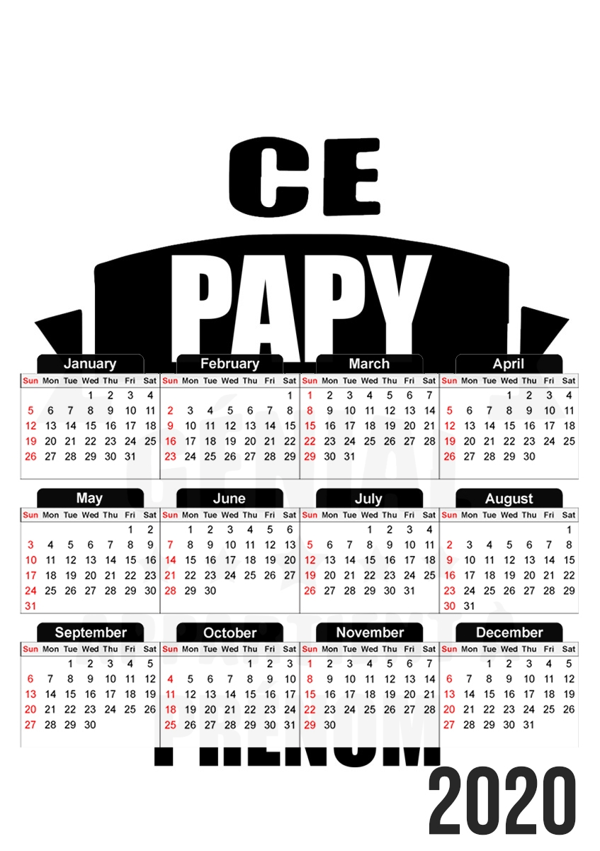 Ce papy genial appartient a prenom für A3 Fotokalender 30x43cm