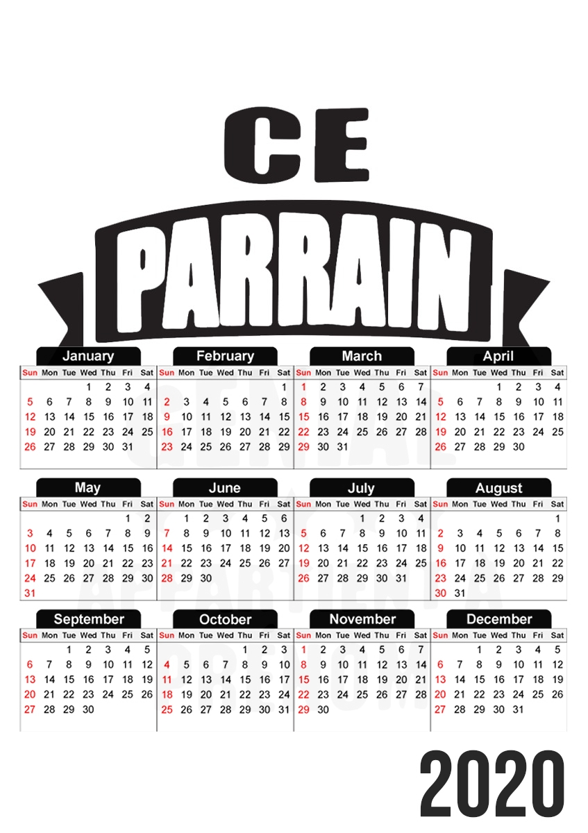 Ce parrain genial appartient a prenom für A3 Fotokalender 30x43cm