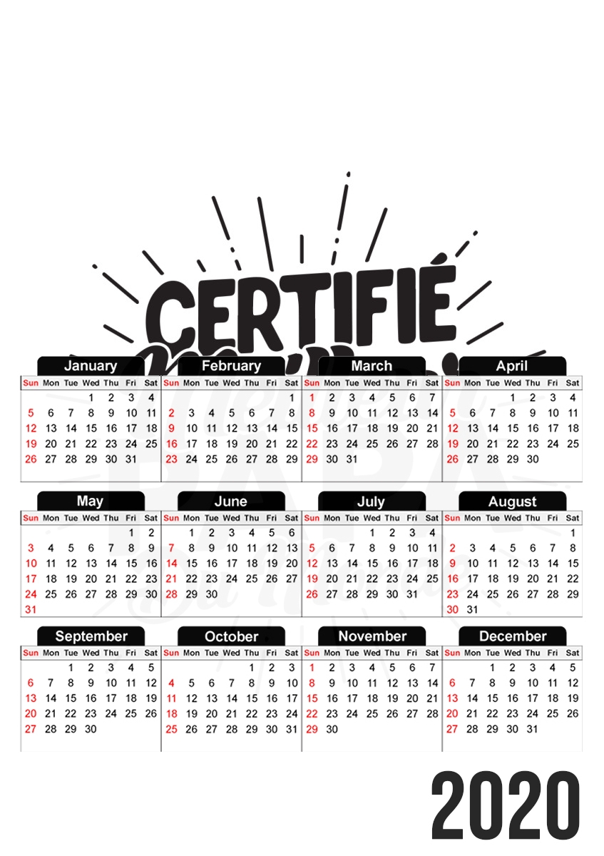 Certifie meilleur papa du monde für A3 Fotokalender 30x43cm