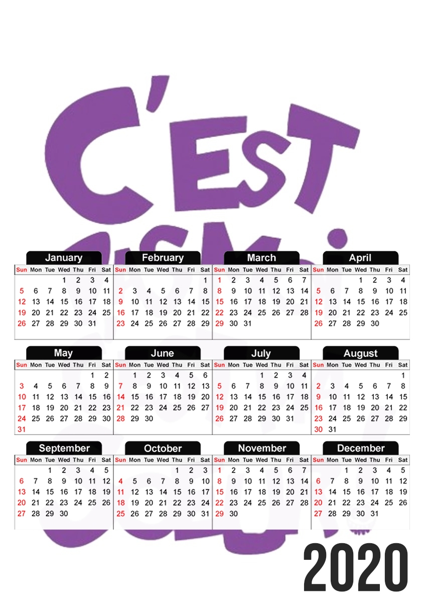 Cest pas moi cest ma soeur für A3 Fotokalender 30x43cm