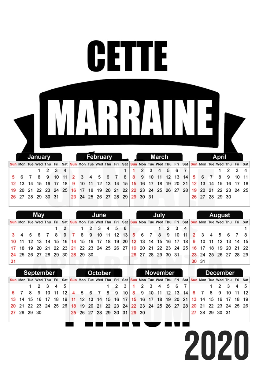 Cette marraine geniale appartient a prenom für A3 Fotokalender 30x43cm