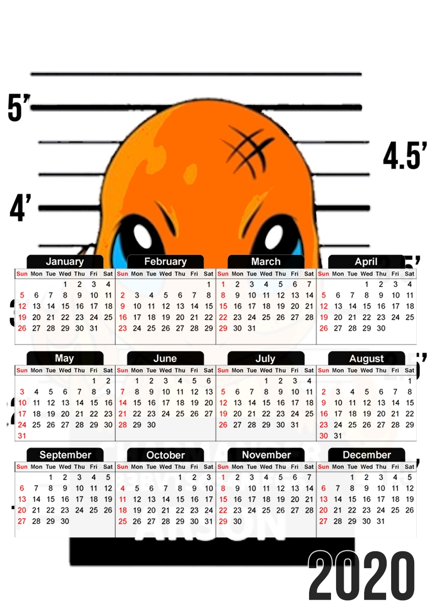 Charmander Jail für A3 Fotokalender 30x43cm