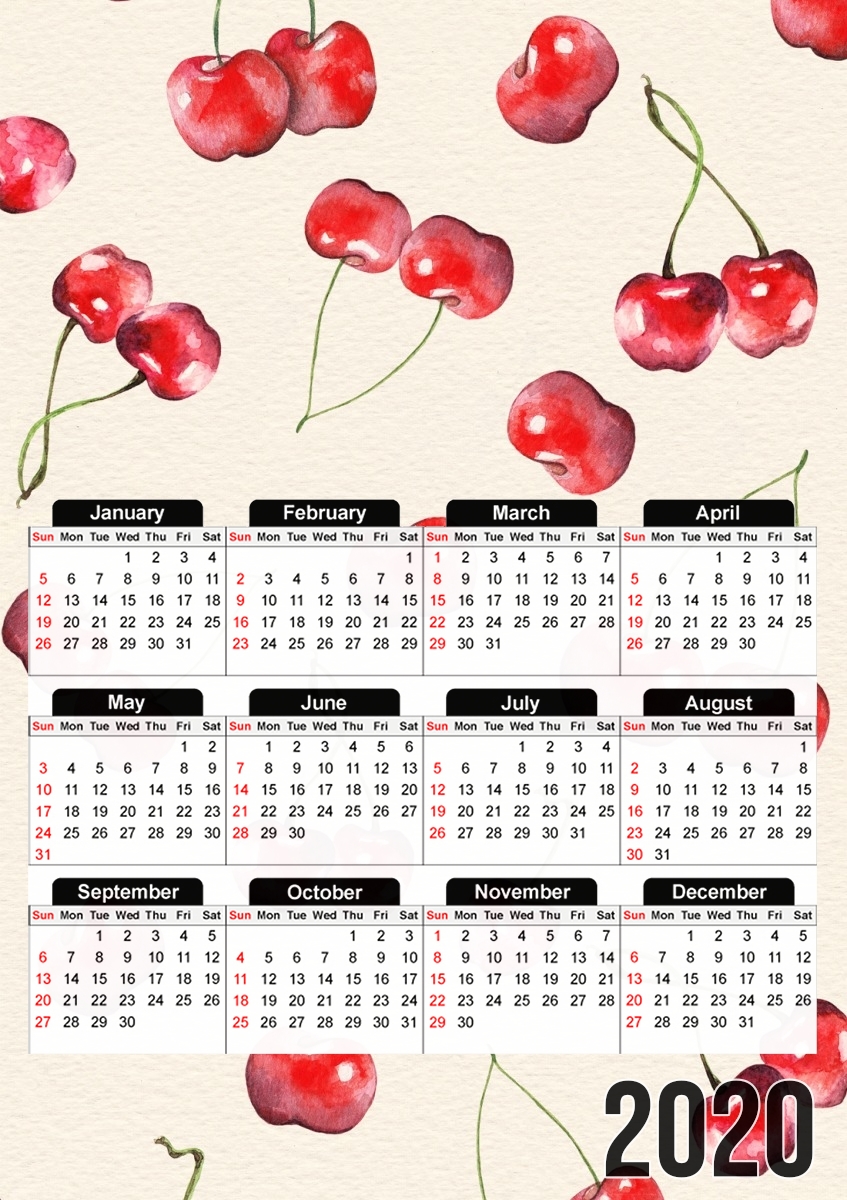 Cherry Pattern für A3 Fotokalender 30x43cm