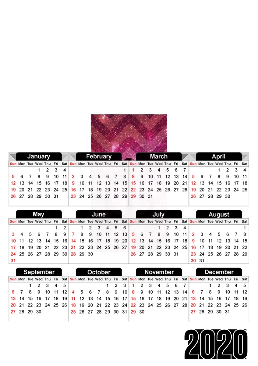 Anker Chevron Rot für A3 Fotokalender 30x43cm