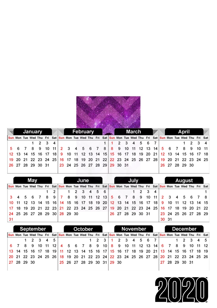 Anker Chevron Lila für A3 Fotokalender 30x43cm