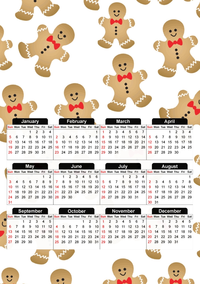 Christmas snowman gingerbread für A3 Fotokalender 30x43cm