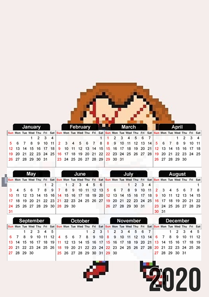 Chucky Pixel Art für A3 Fotokalender 30x43cm