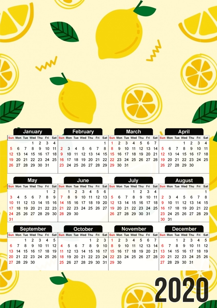 Citrus Summer Yellow für A3 Fotokalender 30x43cm