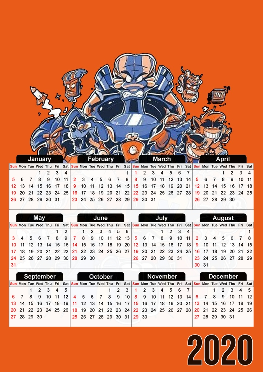 Crash Team Racing Fan Art für A3 Fotokalender 30x43cm