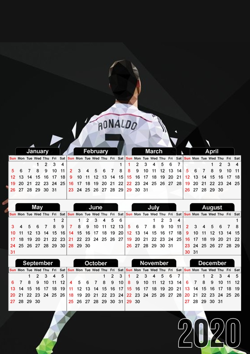 Cristiano Ronaldo Celebration Piouuu GOAL Abstract ART für A3 Fotokalender 30x43cm