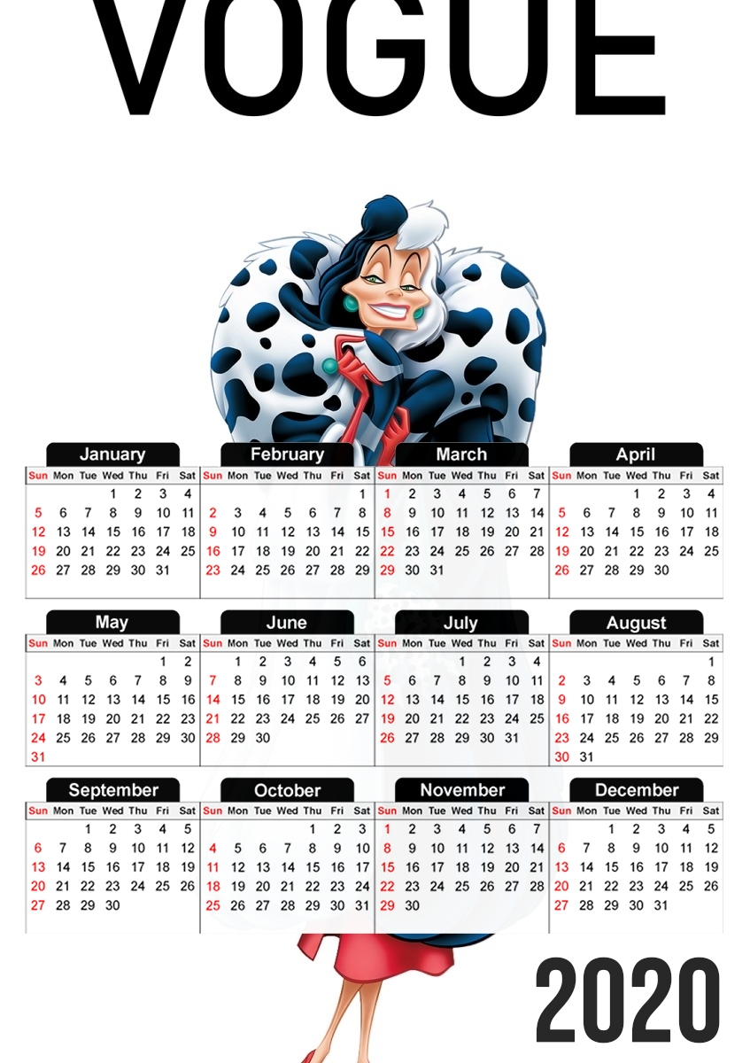 Cruella Dalmatien für A3 Fotokalender 30x43cm