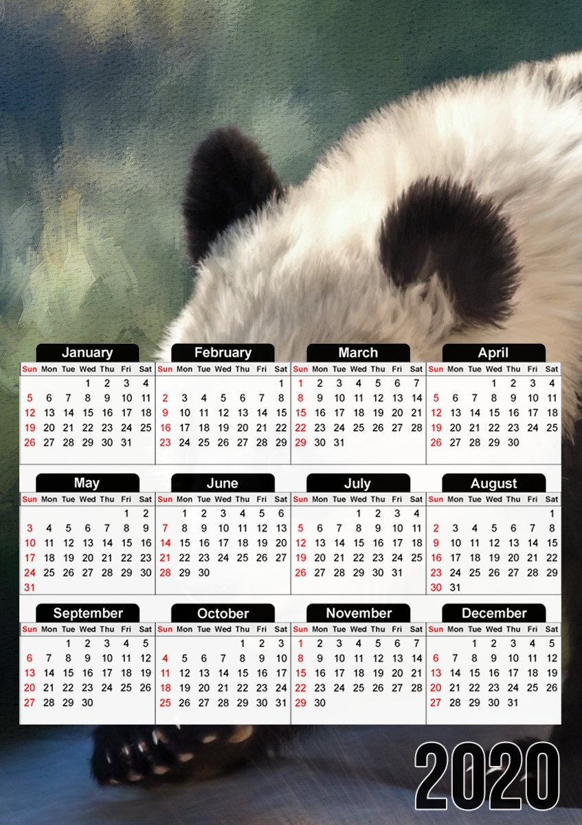 Cute panda bear baby für A3 Fotokalender 30x43cm